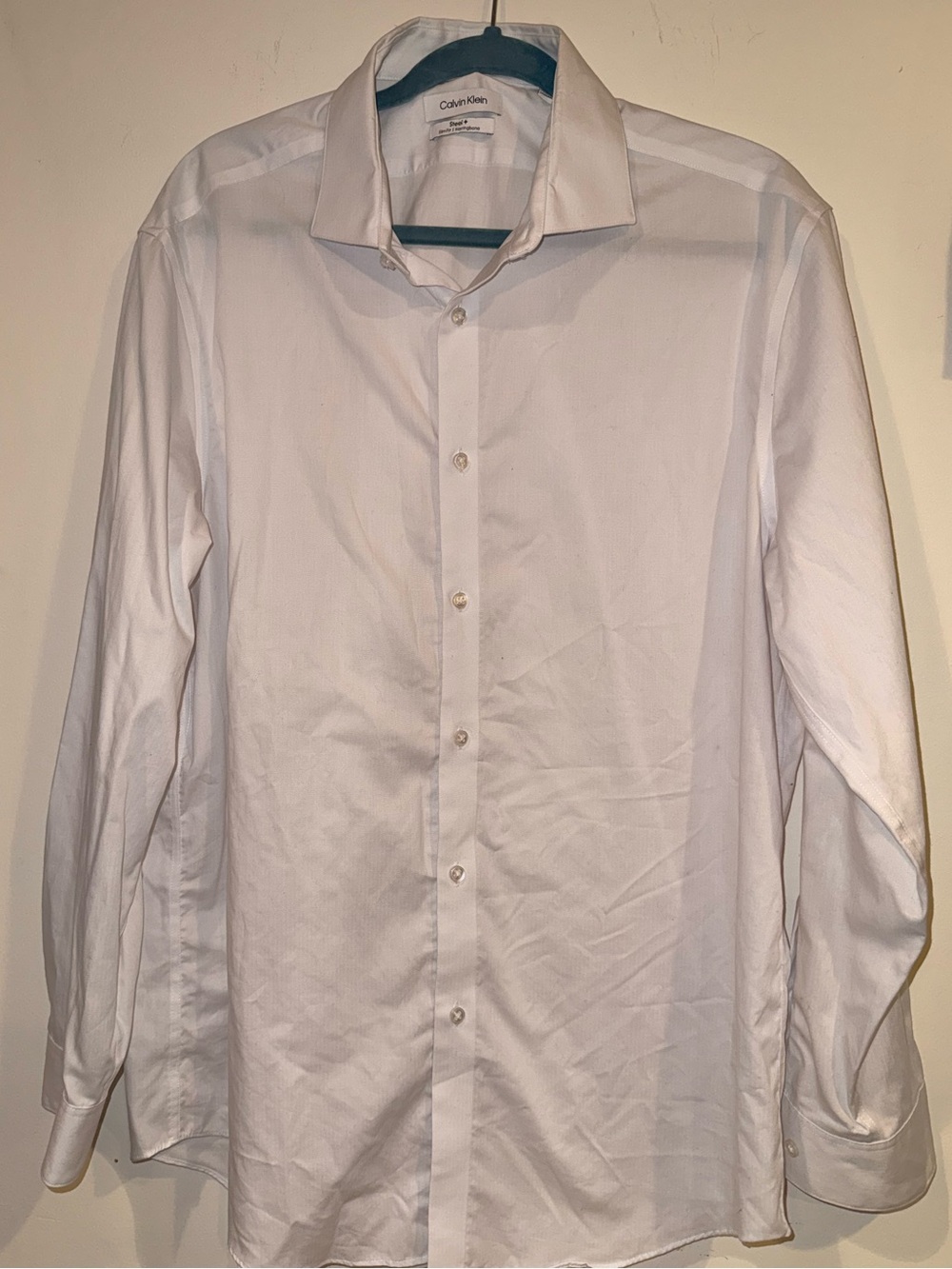 Calvin Klein Slim Fit White Men's Dress Shirt NWOT - Picture 5 of 6
